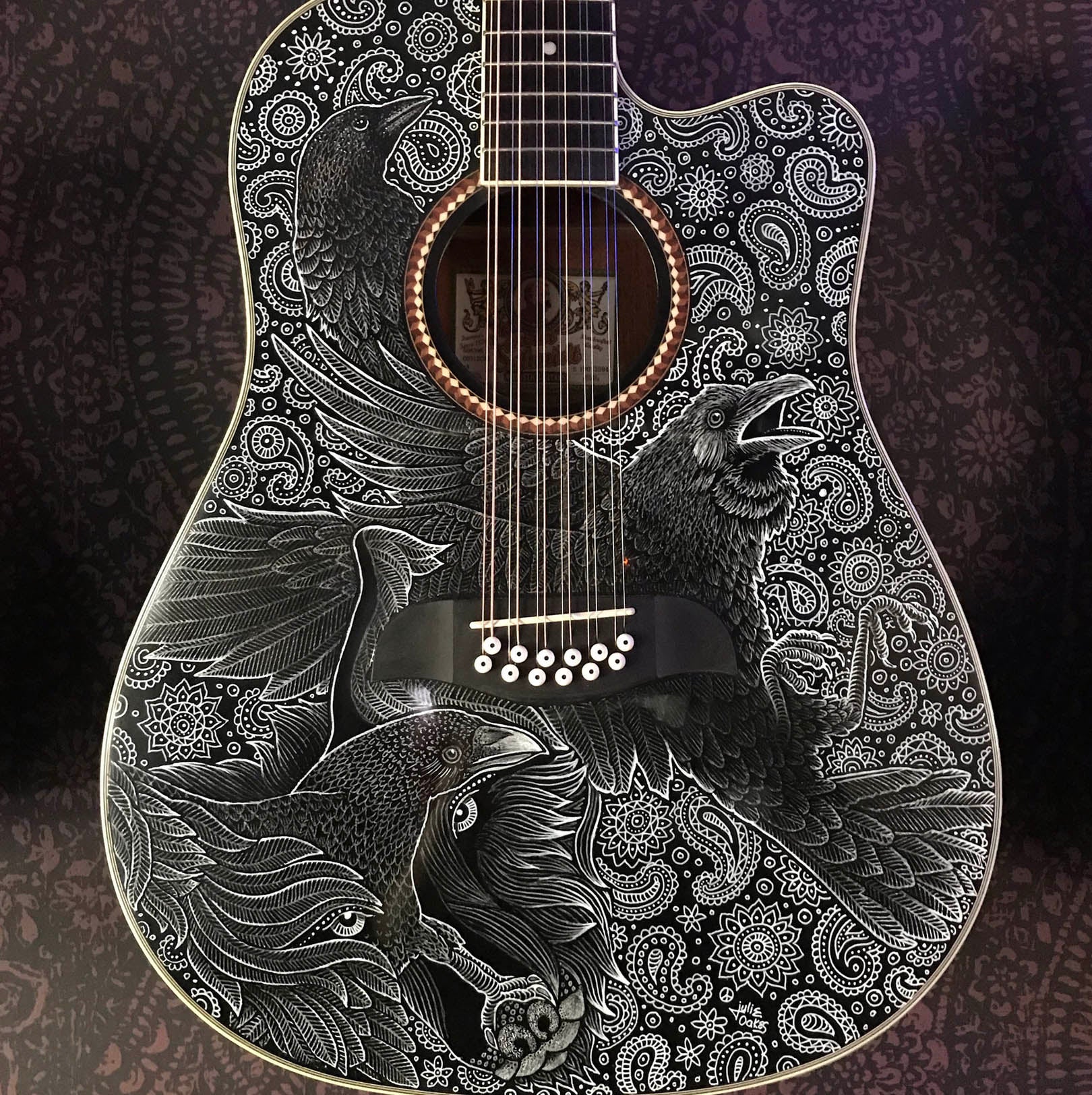 Custom painted online guitar